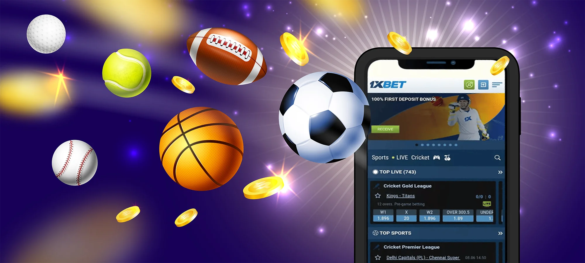 Приложение 1xBet на телефон